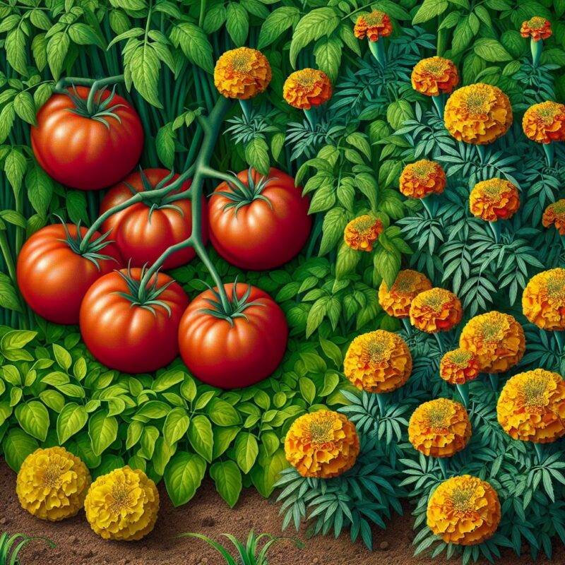How Close To Plant Marigolds To Tomatoes