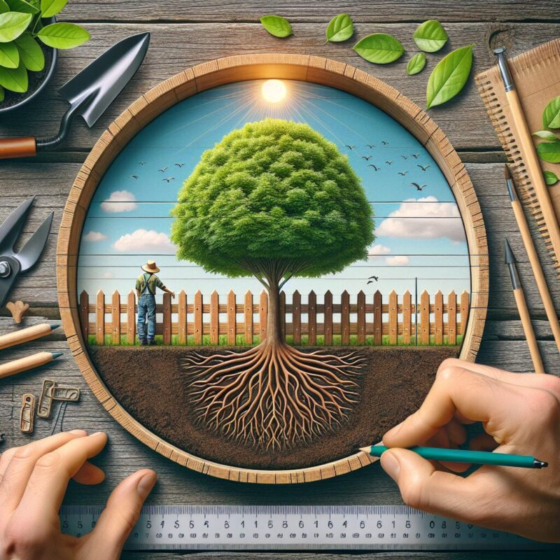 How Far From Fence To Plant Tree