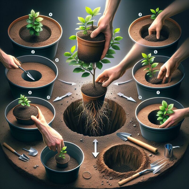 How To Plant A Potted Plant In The Ground