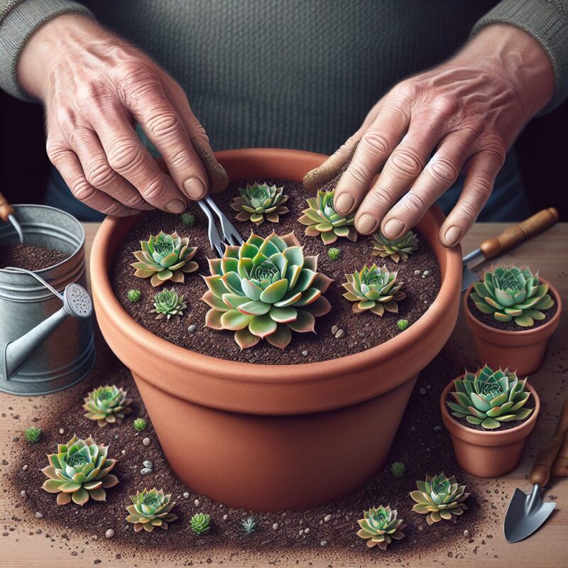 How To Plant Hen And Chicks In A Pot