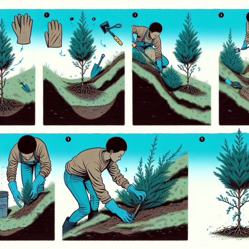 How To Plant Blue Rug Juniper On A Hill