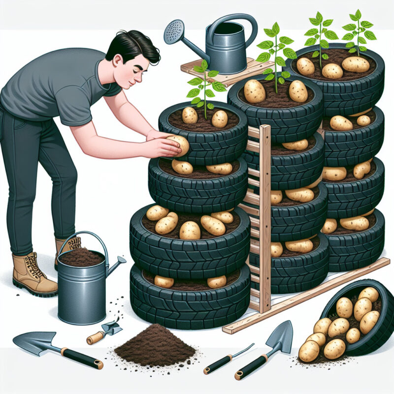 How To Plant Potatoes In Tires